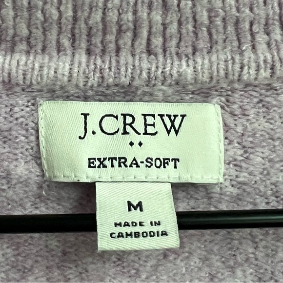 J. Crew Collared V-neck Sweater Polo Extra-Soft Yarn Lavender Pink Heather Wool - Picture 8 of 13